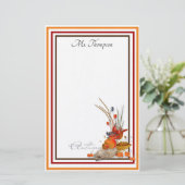 Gepersonaliseerde herfst Harvest Briefpapier (Staand voorkant)