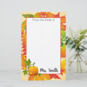 Gepersonaliseerde herfst Harvest Briefpapier (Staand voorkant)