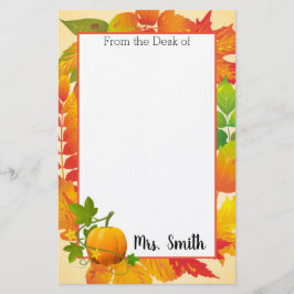 Gepersonaliseerde herfst Harvest Briefpapier