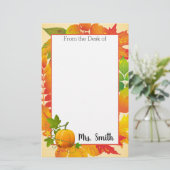 Gepersonaliseerde herfst Harvest Briefpapier (Staand voorkant)