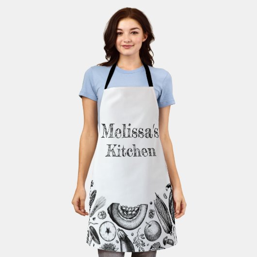 Gepersonaliseerde Herfst Harvest Schort (Gedragen)