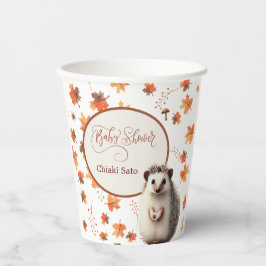 Gepersonaliseerde herfst Hedgehog Paper Cups Papieren Bekers