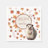 Gepersonaliseerde herfst Hedgehog servetten (Voorkant)