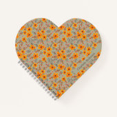 Gepersonaliseerde Herfst Herfst Bloemenpatroon Notitieboek (Voorkant)