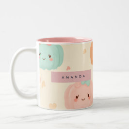 Gepersonaliseerde Herfst Herfst Pastel Schattige P Tweekleurige Koffiemok