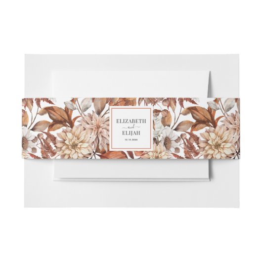 Gepersonaliseerde herfst herfst van Terracotta Uitnodigingen Wikkel (Voorkant Voorbeeld)