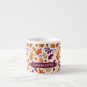 Gepersonaliseerde Herfst - Herfstbladeren & eikels Espresso Kop (Voorkant)