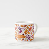 Gepersonaliseerde Herfst - Herfstbladeren & eikels Espresso Kop (Voorkant rechts)
