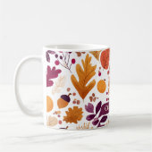 Gepersonaliseerde Herfst - Herfstbladeren & eikels Koffiemok (Links)