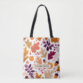 Gepersonaliseerde Herfst - Herfstbladeren & eikels Tote Bag (Voorkant)