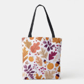 Gepersonaliseerde Herfst - Herfstbladeren & eikels Tote Bag (Achterkant)