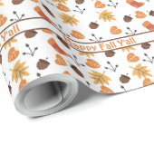 Gepersonaliseerde Herfst inpakpapier (Rol Hoek)