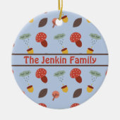 Gepersonaliseerde herfst keramisch ornament (Voorkant)