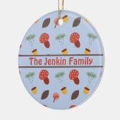 Gepersonaliseerde herfst keramisch ornament (Links)