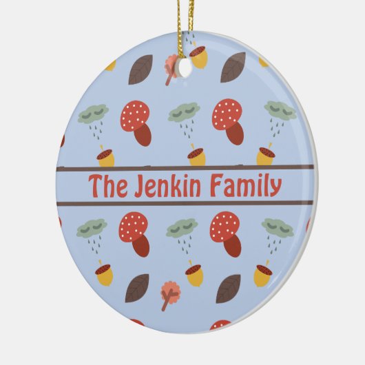 Gepersonaliseerde herfst keramisch ornament (Links)