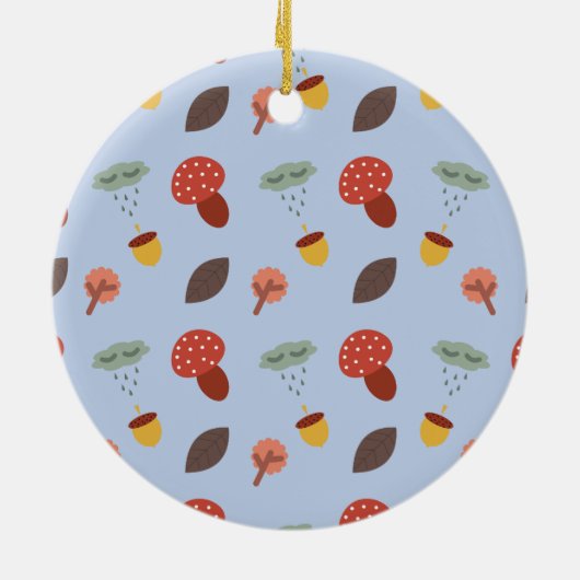 Gepersonaliseerde herfst keramisch ornament (Achterkant)