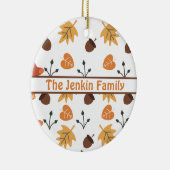 Gepersonaliseerde herfst keramisch ornament (Rechts)