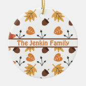 Gepersonaliseerde herfst keramisch ornament (Voorkant)