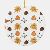 Gepersonaliseerde herfst keramisch ornament (Achterkant)