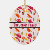 Gepersonaliseerde herfst keramisch ornament (Rechts)