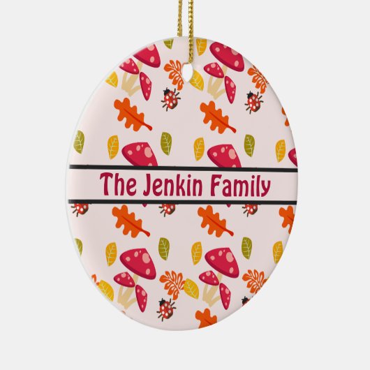 Gepersonaliseerde herfst keramisch ornament (Rechts)