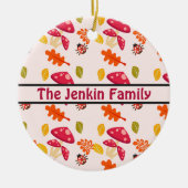 Gepersonaliseerde herfst keramisch ornament (Voorkant)