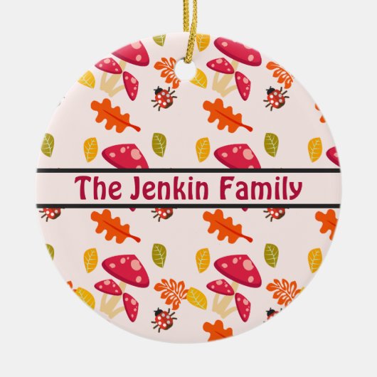 Gepersonaliseerde herfst keramisch ornament (Voorkant)