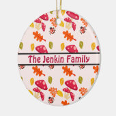 Gepersonaliseerde herfst keramisch ornament (Links)