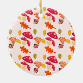 Gepersonaliseerde herfst keramisch ornament (Achterkant)