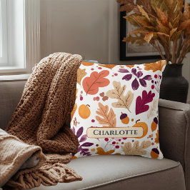 Gepersonaliseerde Herfst Kussen – Herfstbladeren &