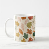 Gepersonaliseerde Herfst Leaf Naam Gift Koffiemok (Links)