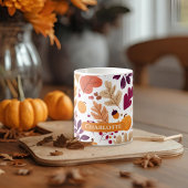 Gepersonaliseerde Herfst Mok - Herfstbladeren & ei