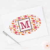 Gepersonaliseerde Herfst Ovale Sticker (Envelop)