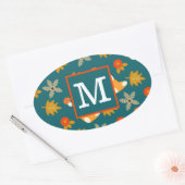 Gepersonaliseerde Herfst Ovale Sticker (Envelop)