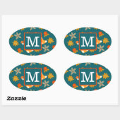 Gepersonaliseerde Herfst Ovale Sticker (Vel)