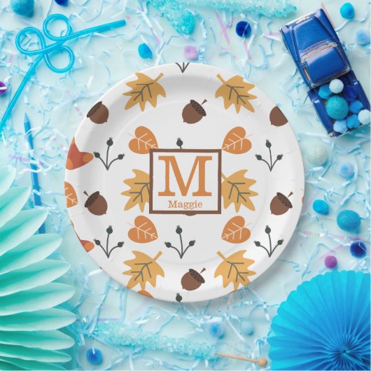 Gepersonaliseerde Herfst papier Borden Papieren Bordje (Feest)