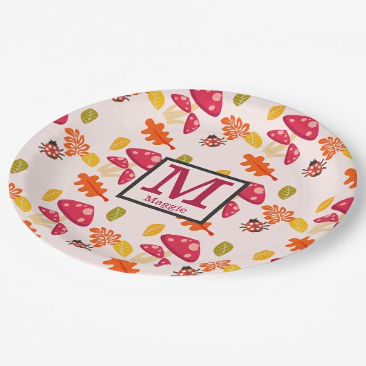 Gepersonaliseerde Herfst papier Borden Papieren Bordje (Gekanteld)