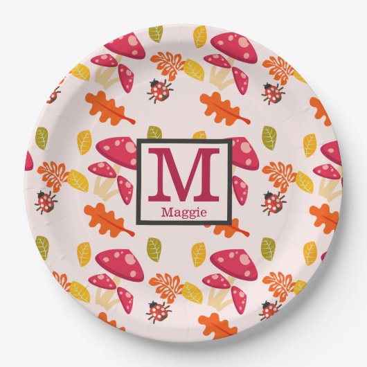 Gepersonaliseerde Herfst papier Borden Papieren Bordje (Voorkant)