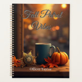 Gepersonaliseerde Herfst Patrol Vibes Autumn Polic Planner (Voorkant)