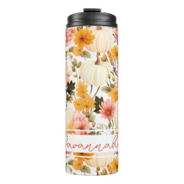 Gepersonaliseerde Herfst Pattern Thermal Tumbler Thermosbeker