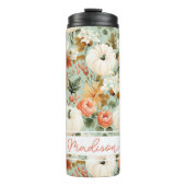 Gepersonaliseerde Herfst Pattern Thermal Tumbler Thermosbeker (Voorkant)