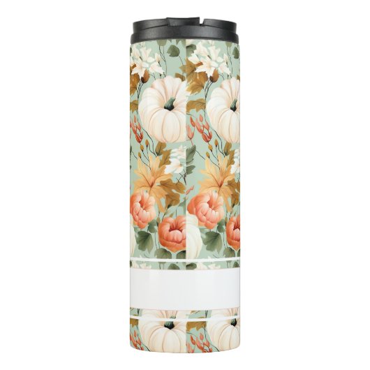 Gepersonaliseerde Herfst Pattern Thermal Tumbler Thermosbeker (Achterkant)