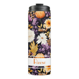 Gepersonaliseerde Herfst Pattern Thermal Tumbler Thermosbeker
