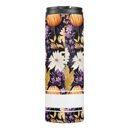Gepersonaliseerde Herfst Pattern Thermal Tumbler Thermosbeker (Achterkant)