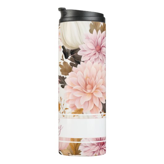 Gepersonaliseerde Herfst Pattern Thermal Tumbler Thermosbeker (Geroteerd rechts)