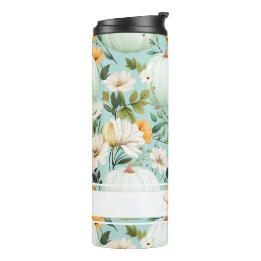 Gepersonaliseerde Herfst Pattern Thermal Tumbler Thermosbeker (Gedraaid links)