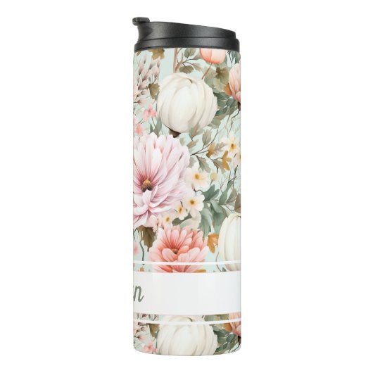 Gepersonaliseerde Herfst Pattern Thermal Tumbler Thermosbeker (Geroteerd rechts)