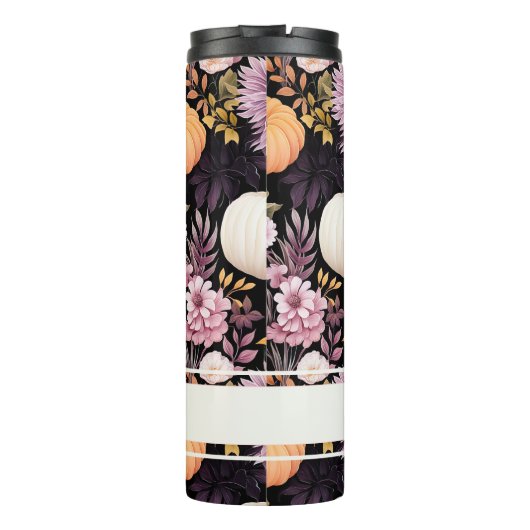 Gepersonaliseerde Herfst Pattern Thermal Tumbler Thermosbeker (Achterkant)