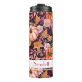 Gepersonaliseerde Herfst Pattern Thermal Tumbler Thermosbeker (Voorkant)