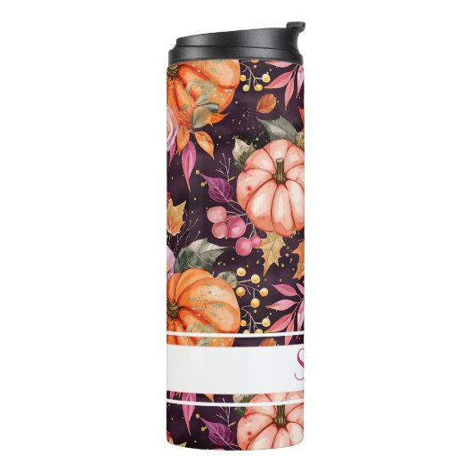 Gepersonaliseerde Herfst Pattern Thermal Tumbler Thermosbeker (Gedraaid links)